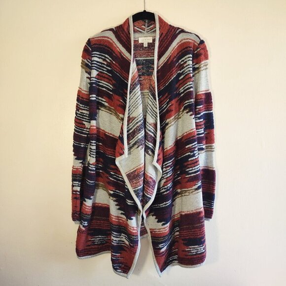 Lucky Brand Southwest Long Cardigan Boho Cabin Chic Yellowstone Praire Size XS/S - Picture 5 of 8